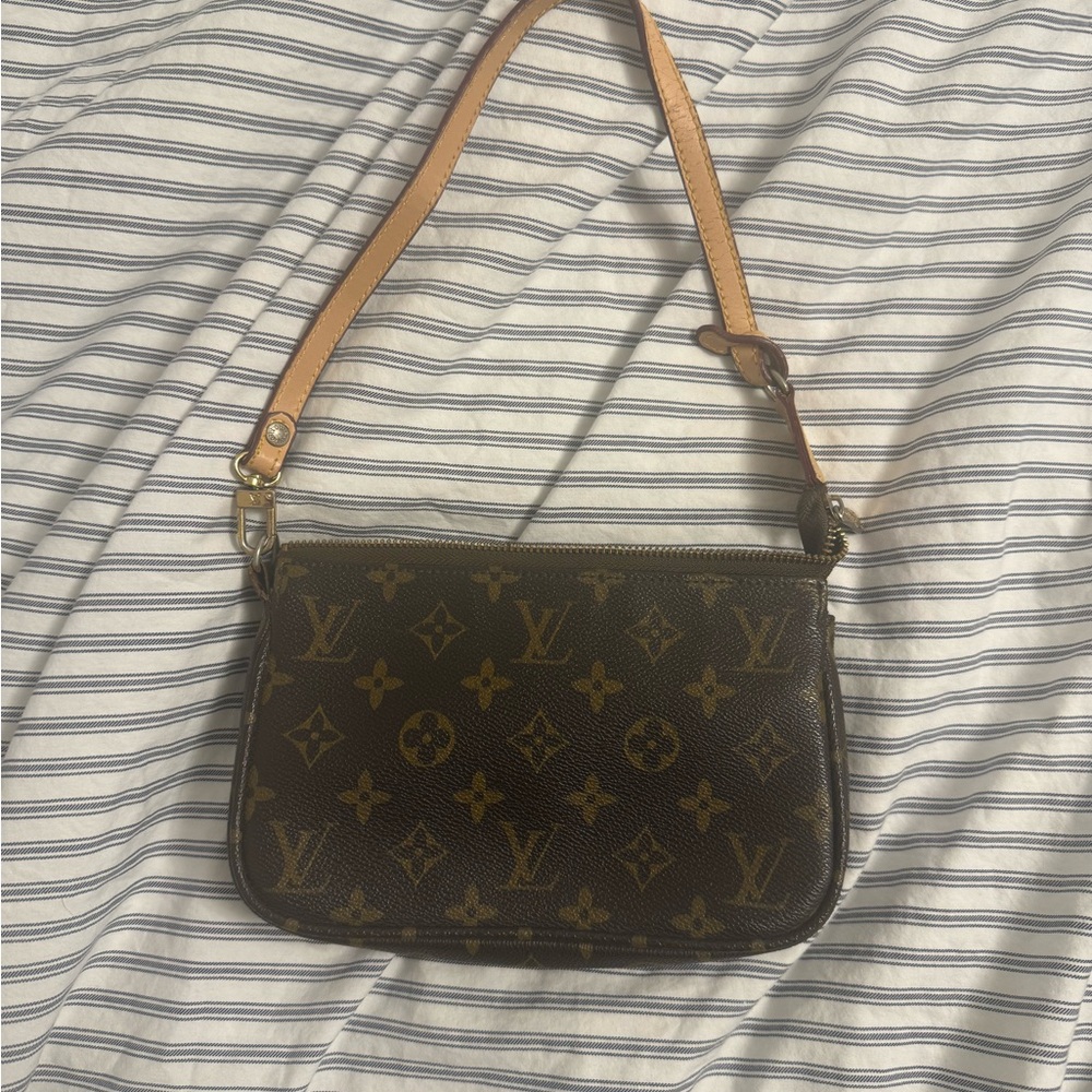 Louis Vuitton Brown Tan Shoulder Bag